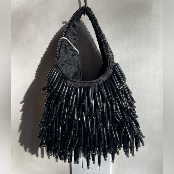 Black Hand Crafted In India Evening Bag NWT - Picture 10 of 11